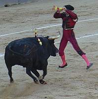 De la Sierra, El Chano y Angel Otero Chico banderillearon y ayudaron a lidiar los toros a Frascuelo Robbo Vs Banksy 